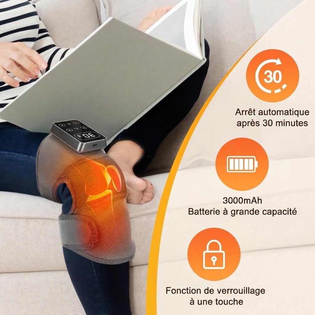 Coussin chauffant intelligent pour genoux - Sans fil et portable