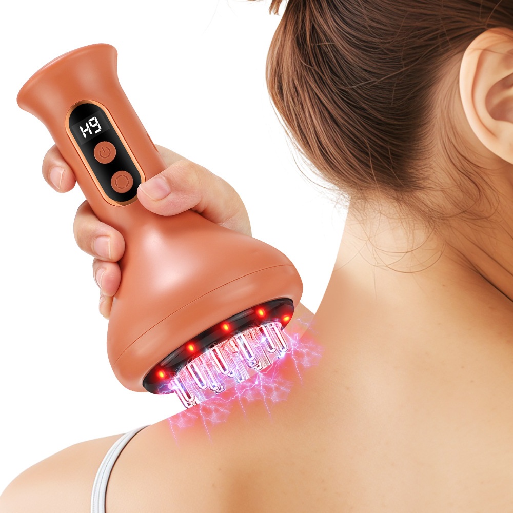 9-Level Meridian Massage Brush with Red Light & Microcurrent