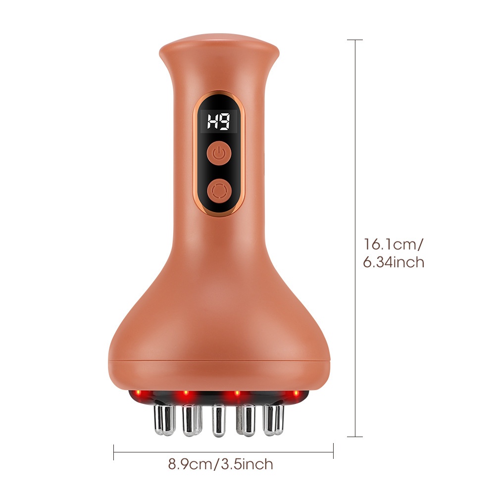 9-Level Meridian Massage Brush with Red Light & Microcurrent