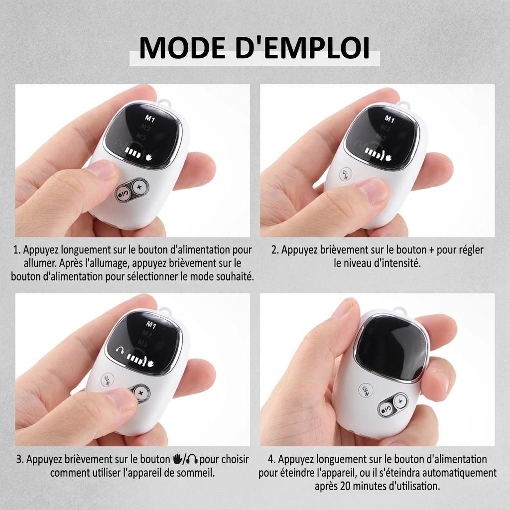 Dispositif d'aide au sommeil par microcourant CES pour soulager l'insomnie