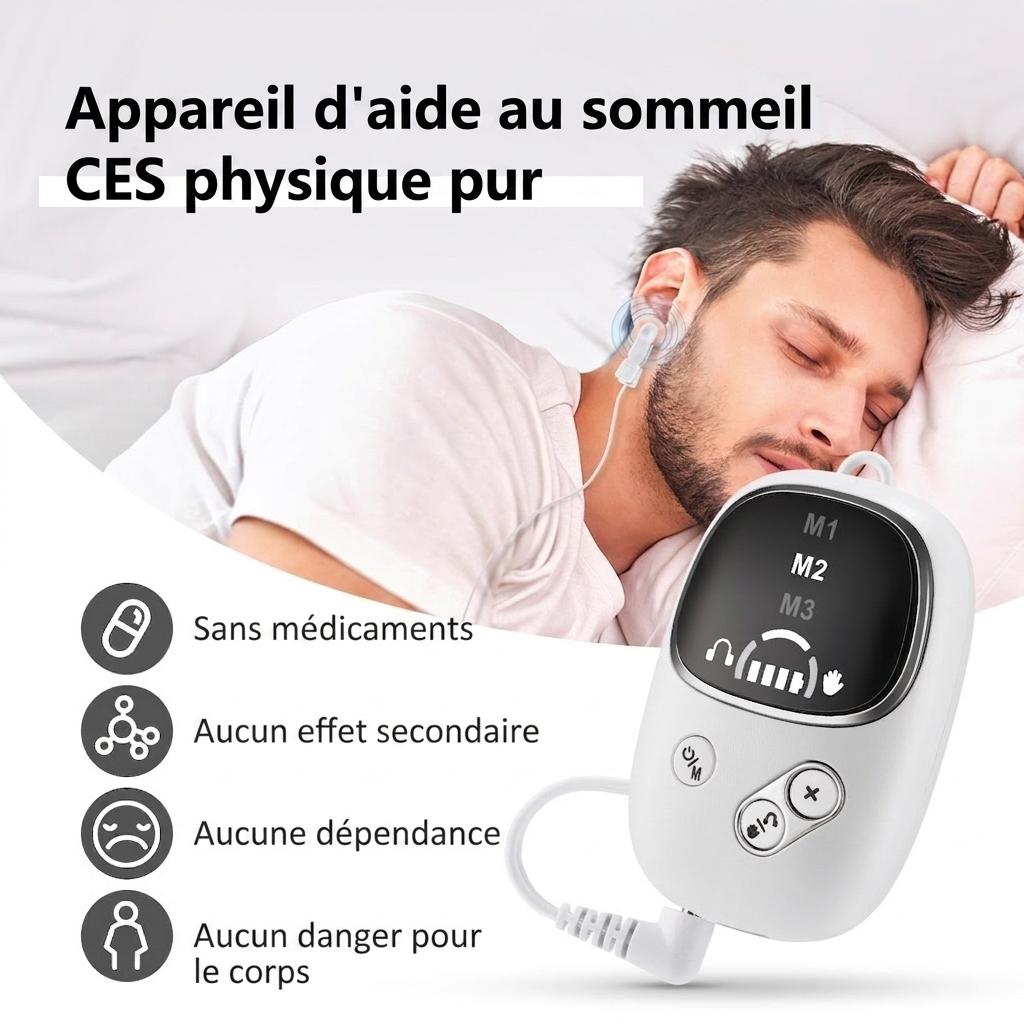 Dispositif d'aide au sommeil par microcourant CES pour soulager l'insomnie