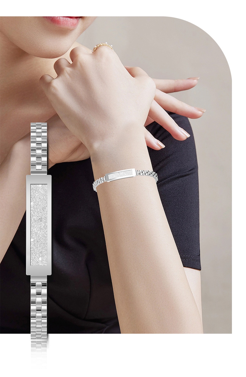 Elegante braccialetto intelligente per il monitoraggio dell'attività fisica - Frequenza cardiaca e sonno