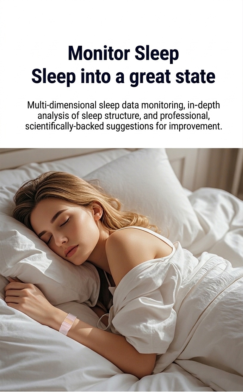 Braccialetto intelligente per il monitoraggio della salute, comodo e pratico | Monitoraggio della frequenza cardiaca, del sonno e della saturazione di ossigeno (SpO2)