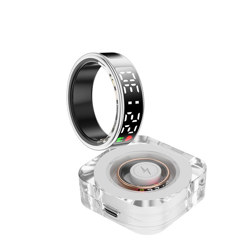 Anello intelligente per il monitoraggio della salute con display | Monitoraggio del sonno e della frequenza cardiaca