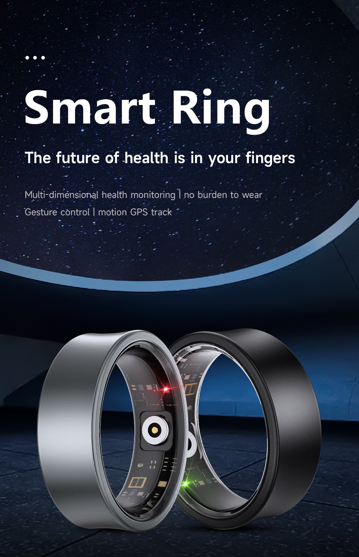 Smart Ring: tracker avanzato per la salute e il fitness, per un benessere ottimale.
