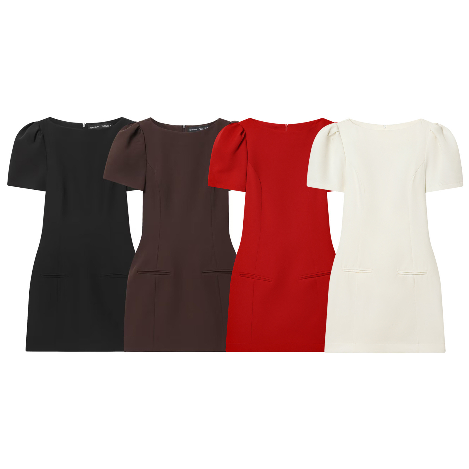 Minivestido con bolsillos fruncidos - Estilo europeo KUN-00027