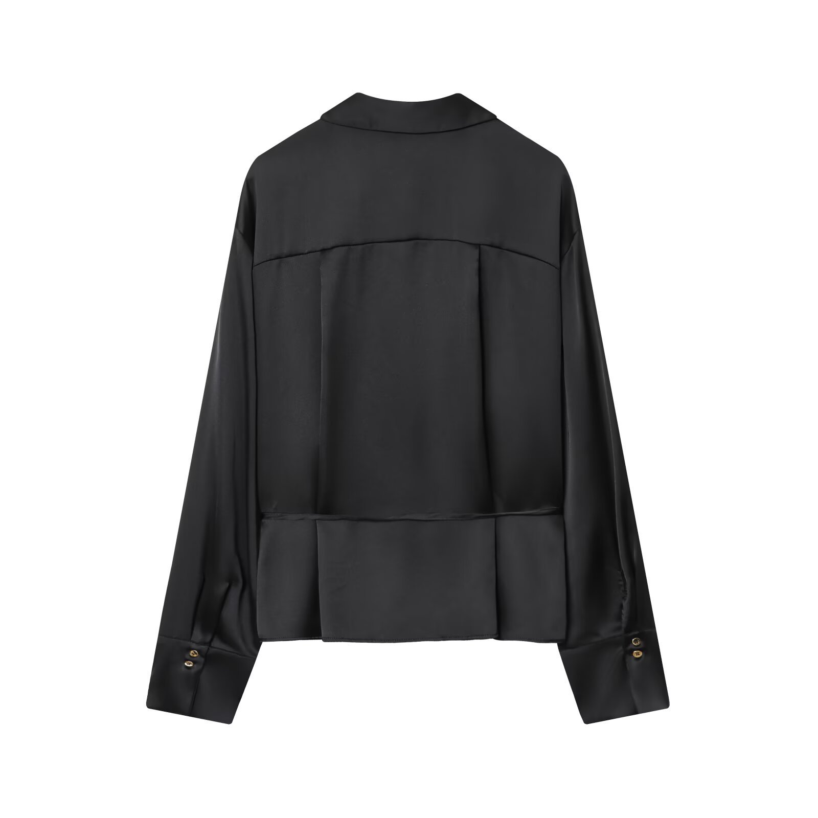 Silk Satin Blouse Elegant Slim Fit Shirt KUN-00028