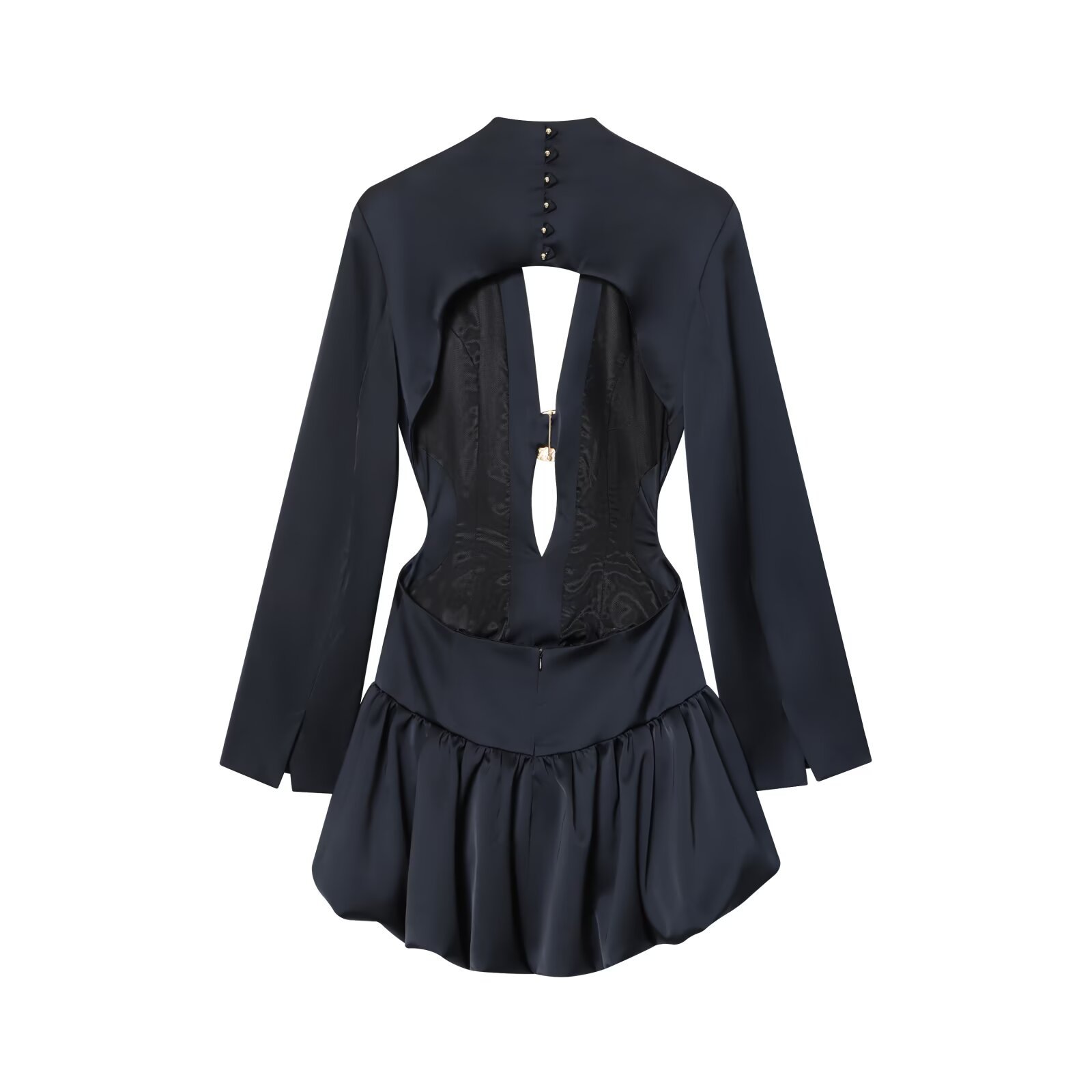 Mini Dress Balloon Style Chic European Women's KUN-00136