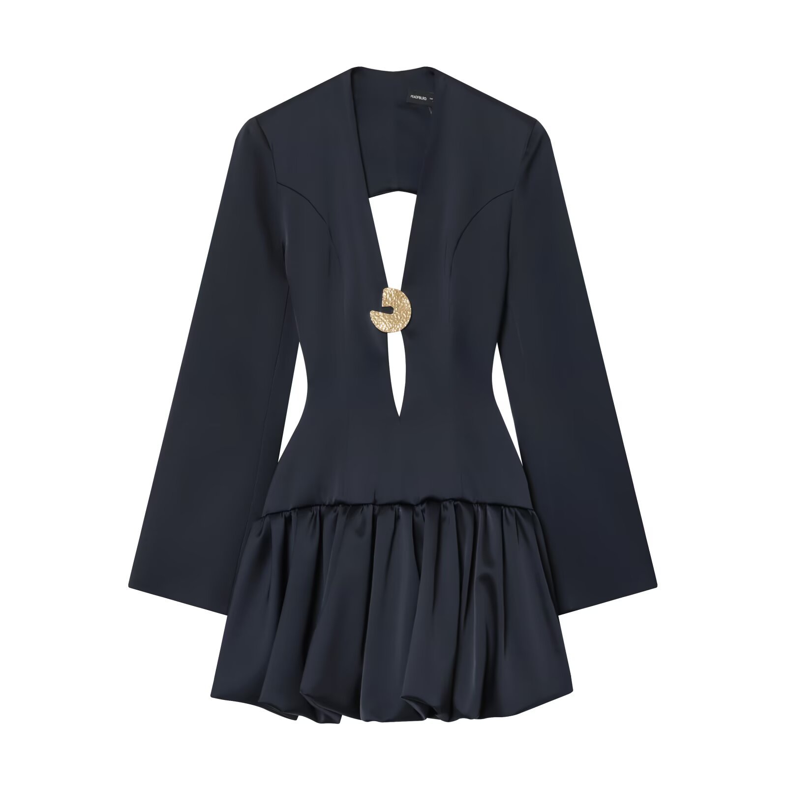 Mini Dress Balloon Style Chic European Women's KUN-00136