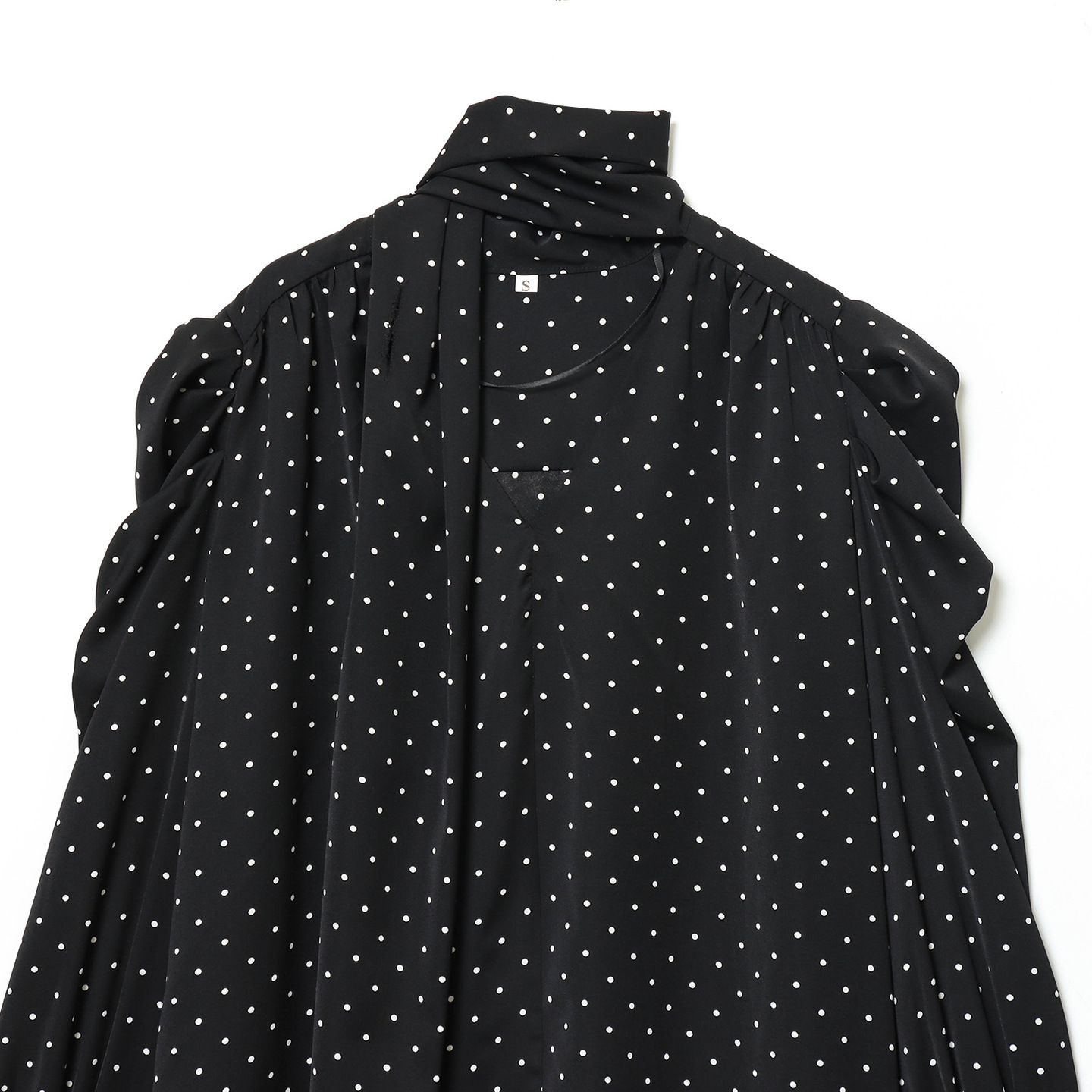 Women's Polka Dot Scarf Dress - Stylish European Style KUN-00134