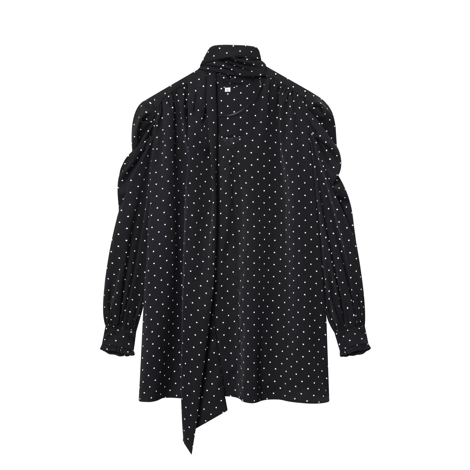 Women's Polka Dot Scarf Dress - Stylish European Style KUN-00134