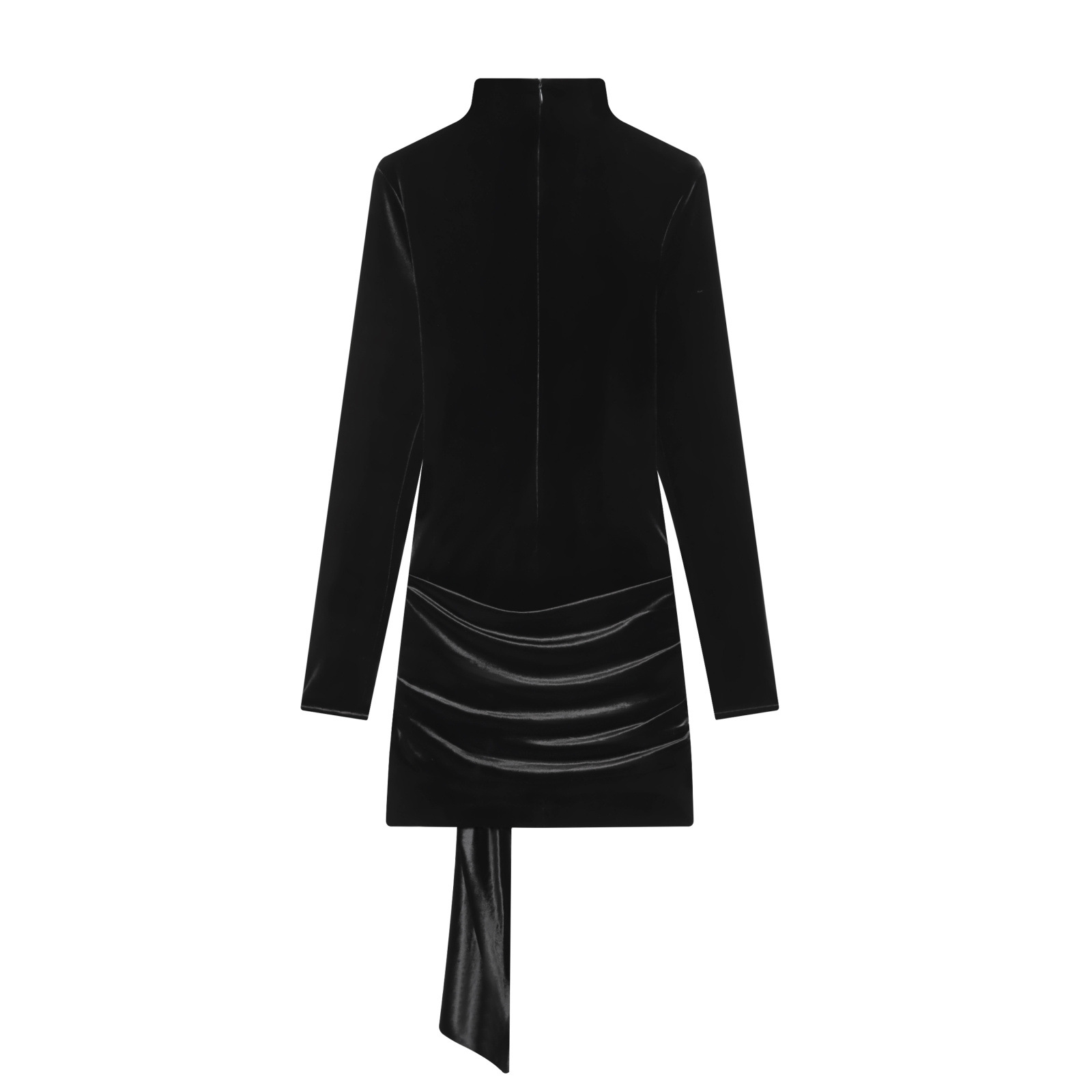 Velvet Bodycon Mini Dress with Belt KUN-00138