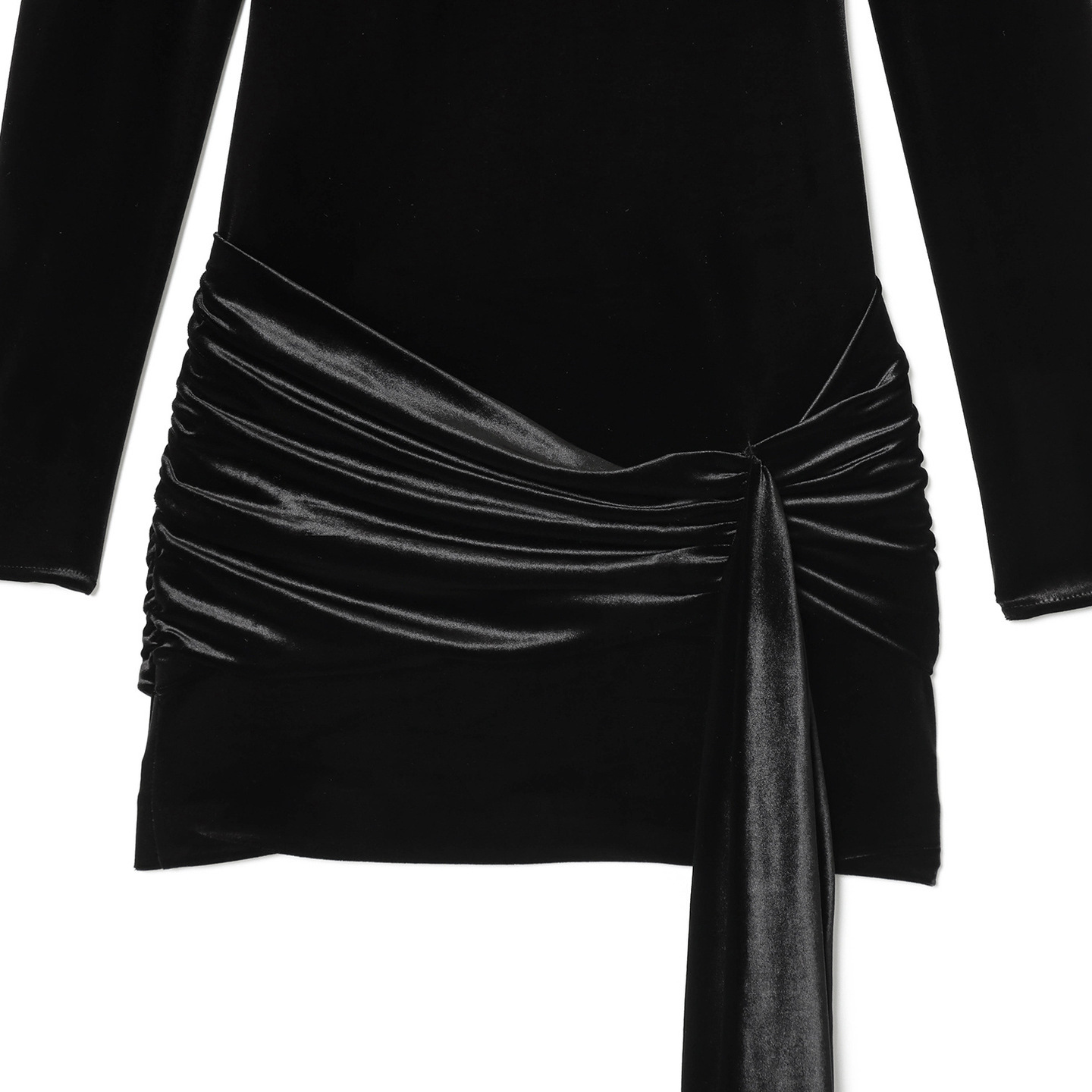 Velvet Bodycon Mini Dress with Belt KUN-00138