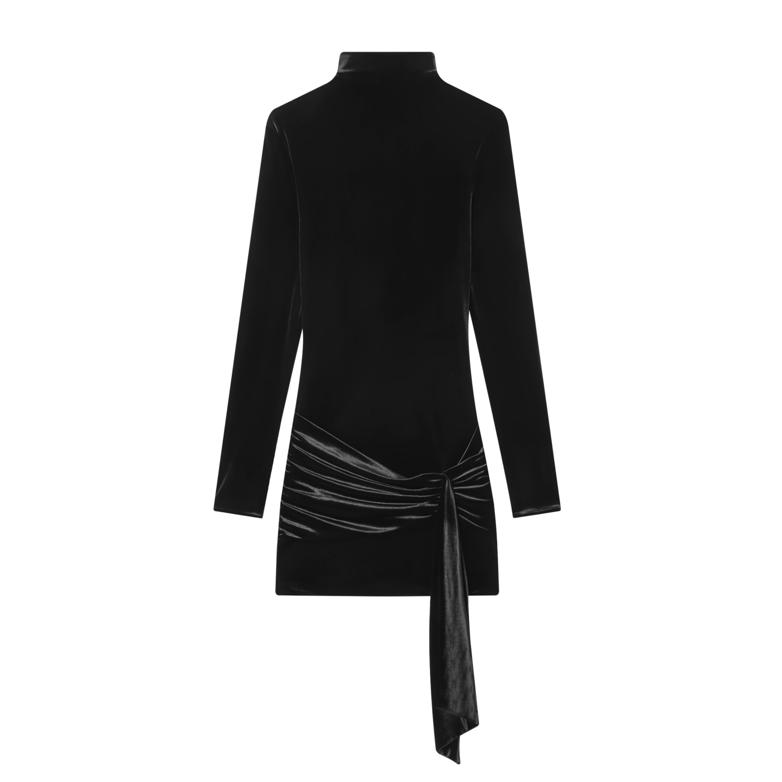 Velvet Bodycon Mini Dress with Belt KUN-00138