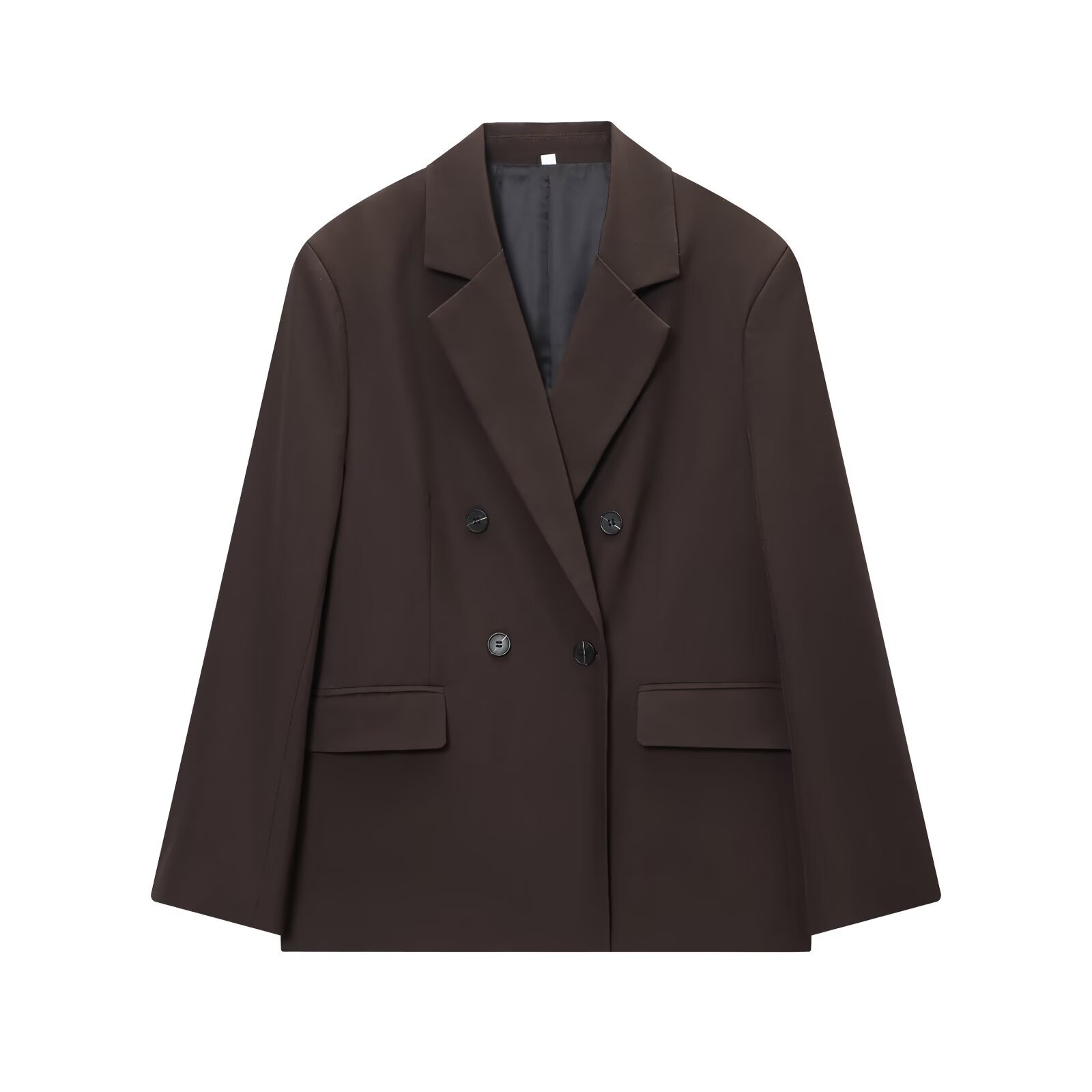 Women's Blazer Suit Set Padded Shoulder Double Breasted with Belt KUN-00091