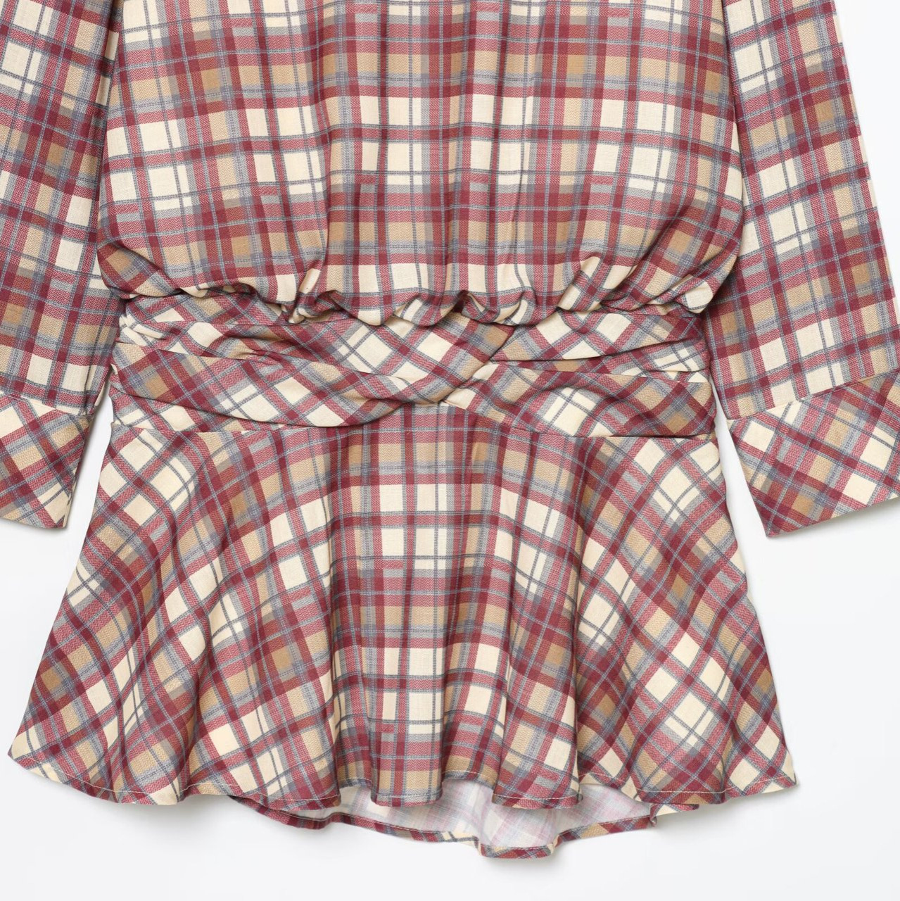 Vestido mini a cuadros - Moda femenina elegante y moderna KUN-00028