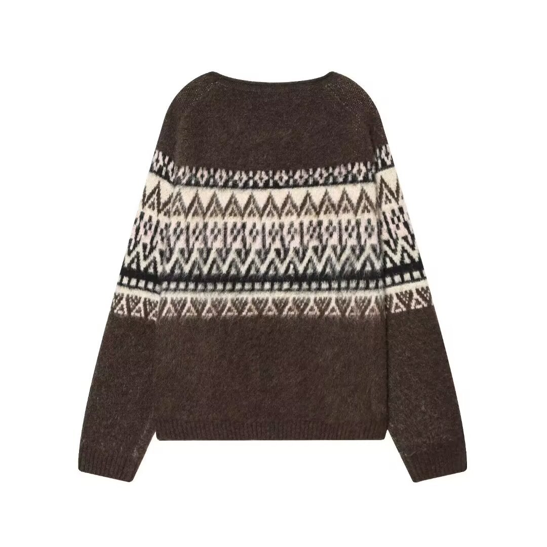 Jacquard Knit Top - European Chic Fashion KUN-00019