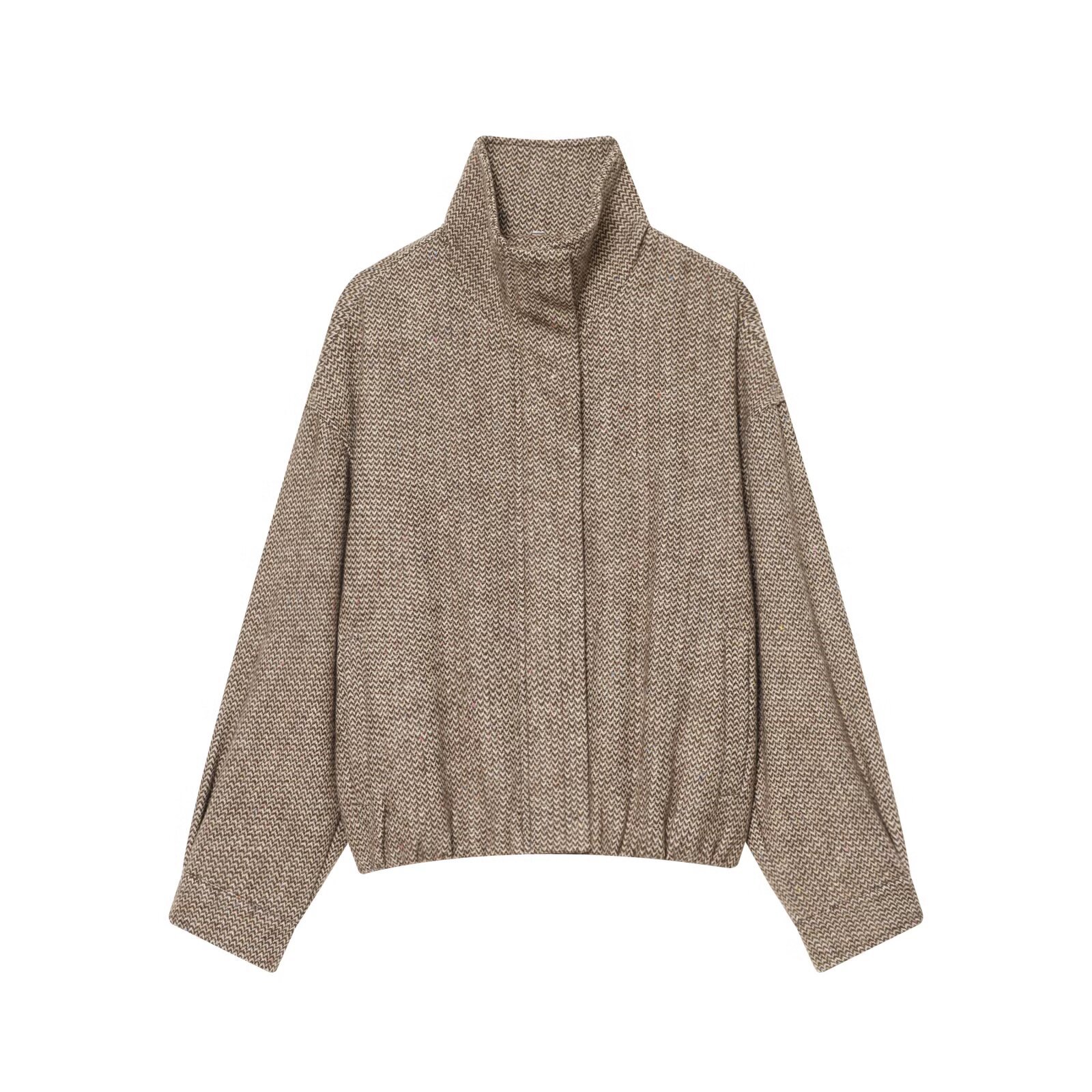 Conjunto de chaqueta y falda de espiga - Estilo europeo KUN-00016