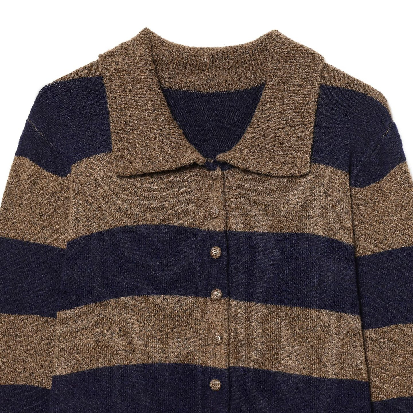 Gestreifte Strickjacke – Europäischer Casual-Chic KUN-00007