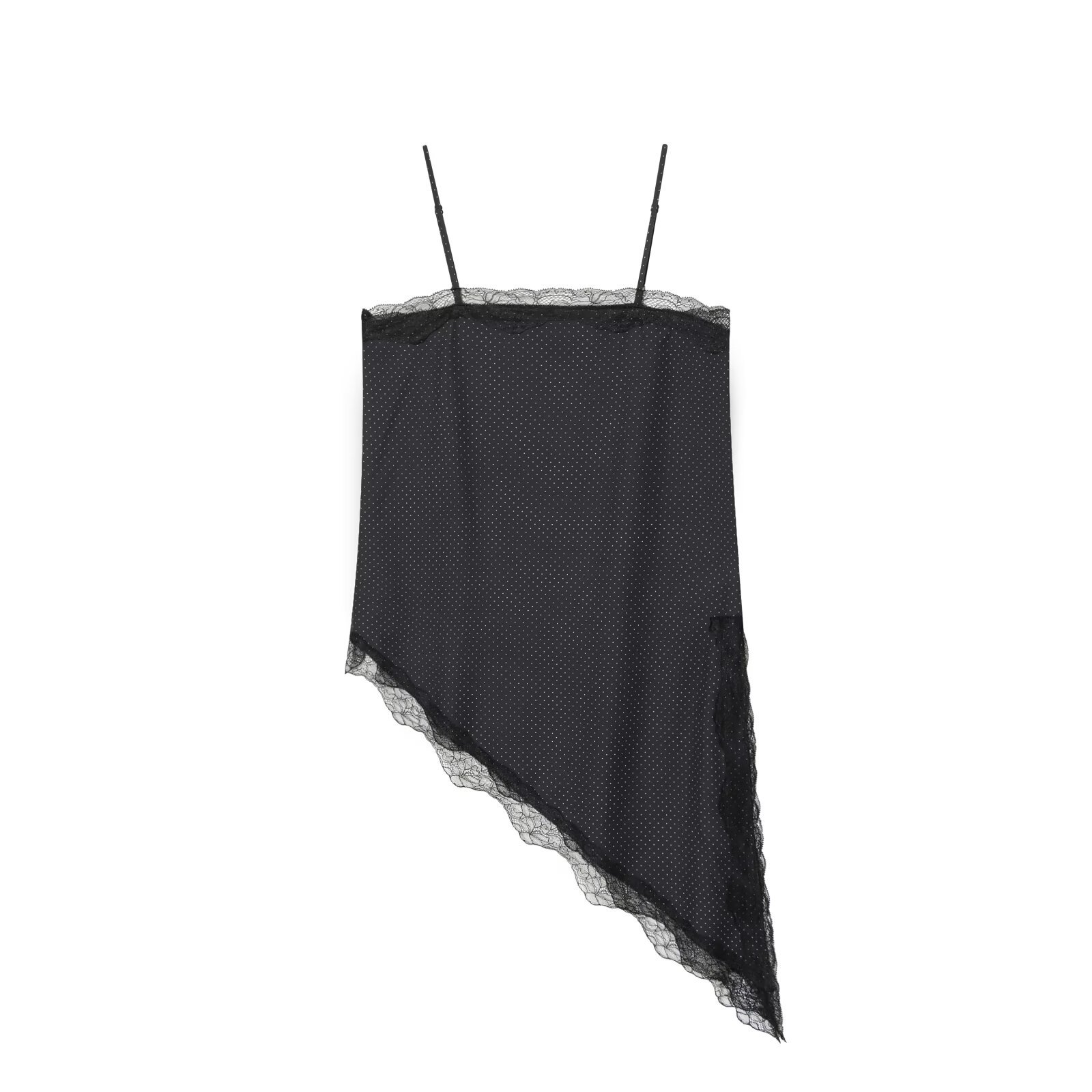 Polka Dot Asymmetrisches Top - Trendig & Vielseitig KUN-00047