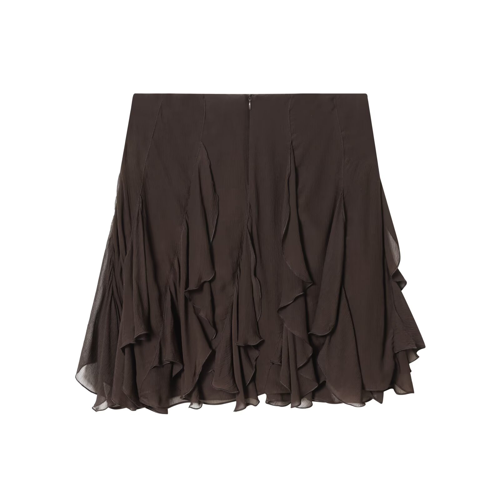 Ruffle Asymmetric Midi Skirt Women KUN-00005