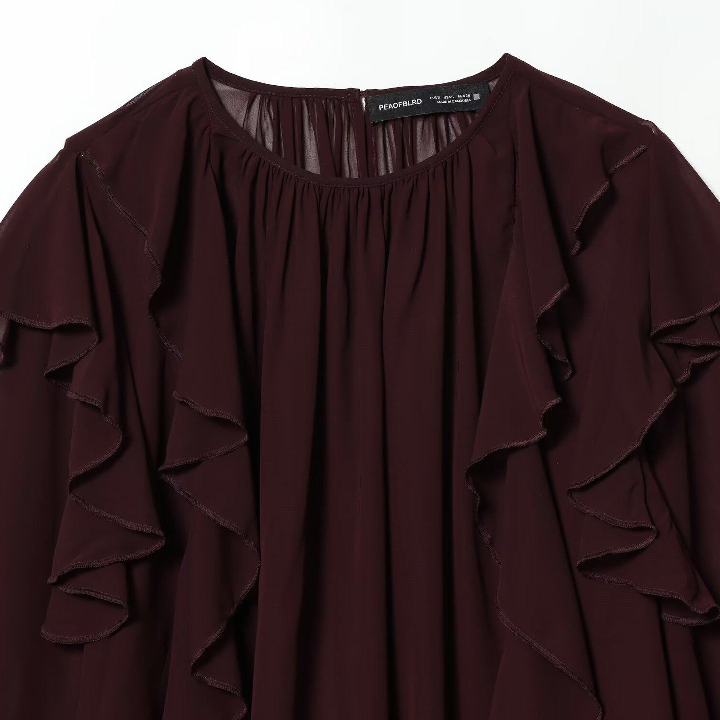 Ruffle Hem Top - Chic & Versatile Women's Blouse KUN-00039