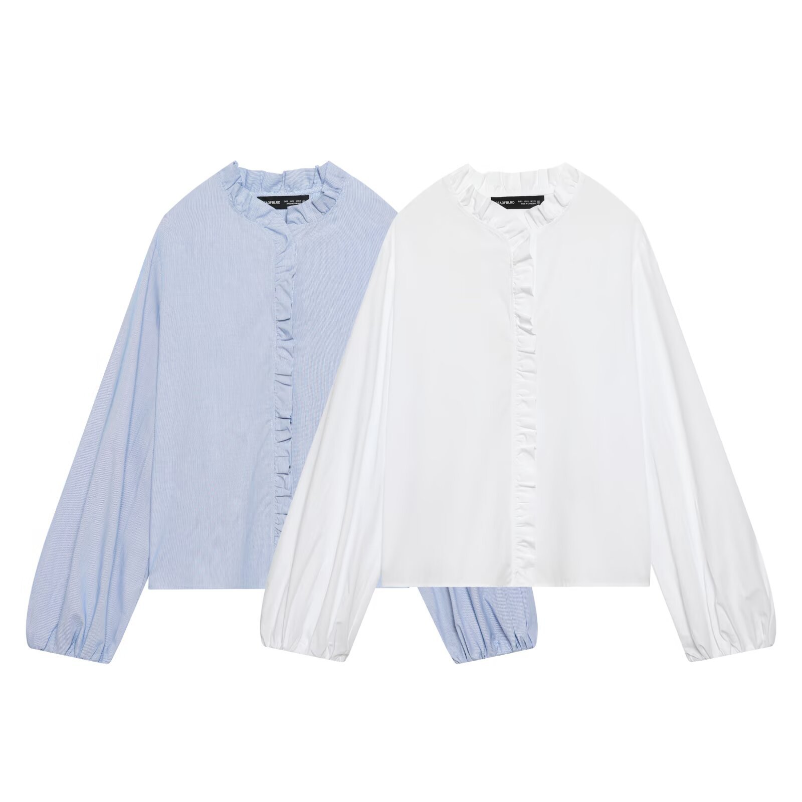 Lagenlook-Hemd aus Popeline – Europäisches Chic-Damenoberteil KUN-00041