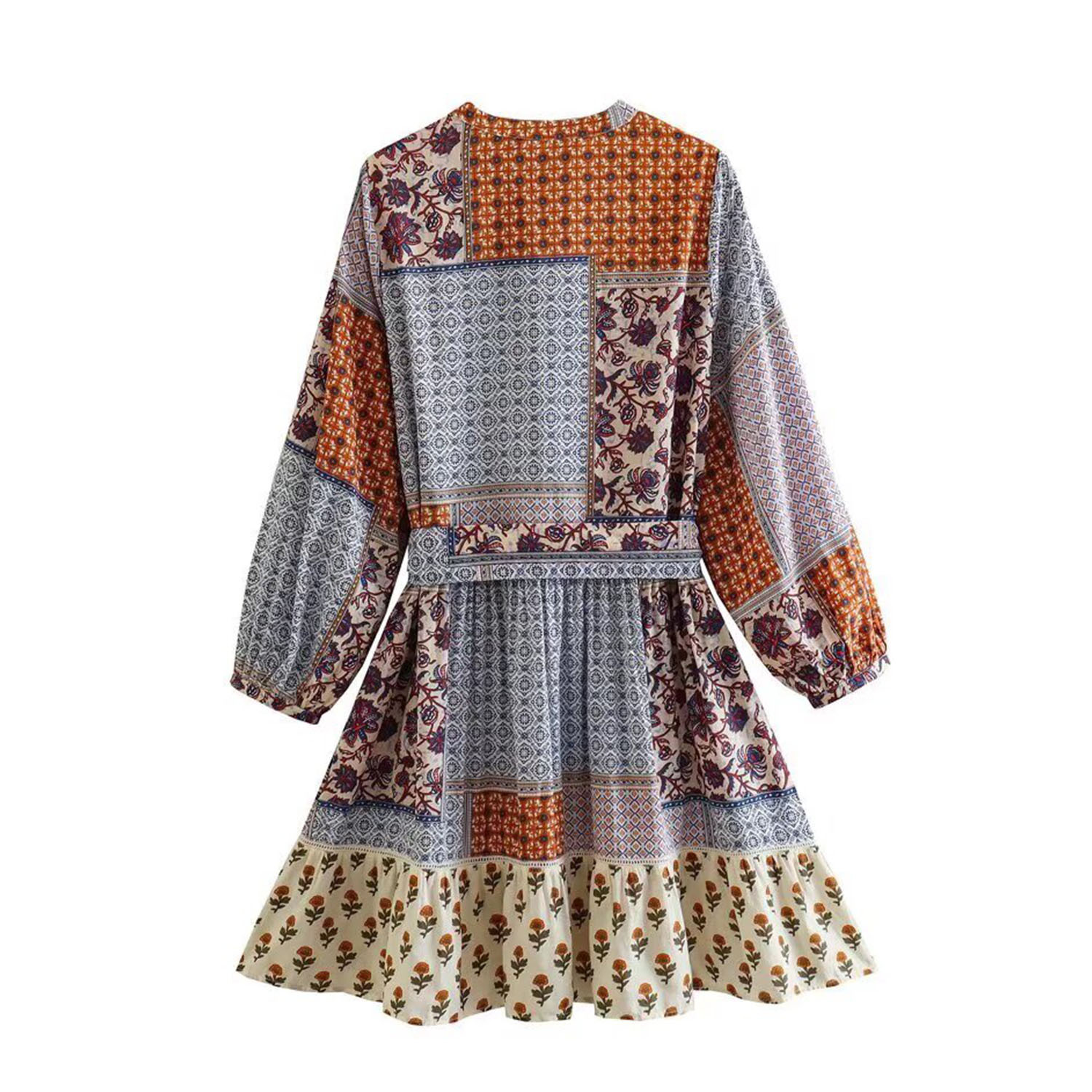 Vestido camisero con cinturón - Estilo casual chic europeo KUN-00023