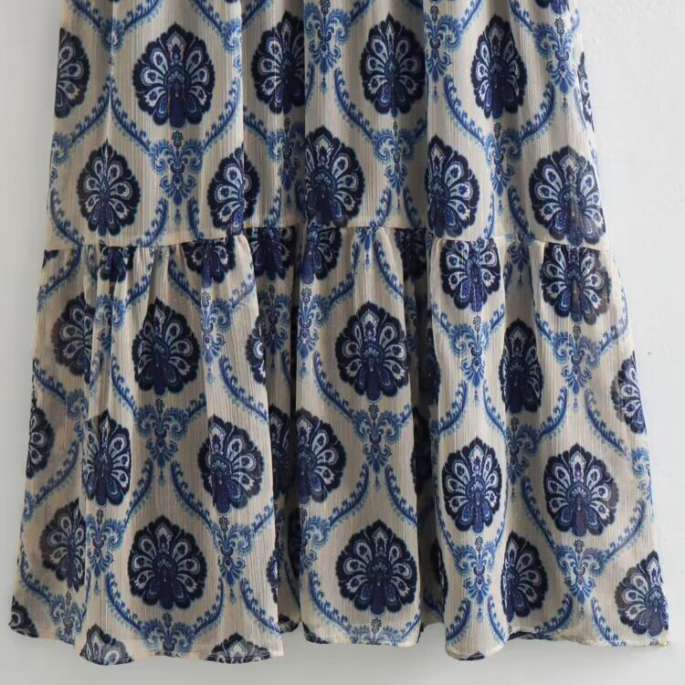 Women's Metallic Print Dress - Elegant & Versatile KUN-00007