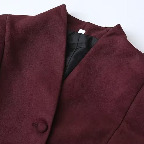 Veste cintrée à col montant unie - Vêtements d'extérieur décontractés et élégants KUN-00161