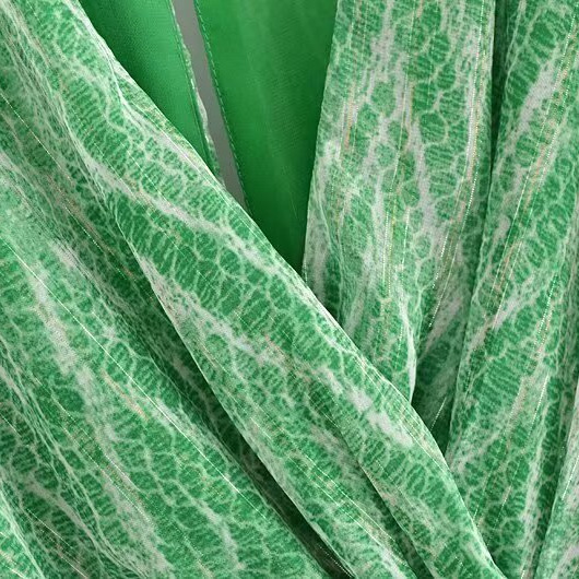 Vestido fruncido de manga larga con estampado animal para mujer KUN-00022