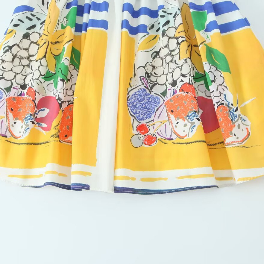 Cotton Fruit Print Dress - Chic Classic Versatile KUN-00121