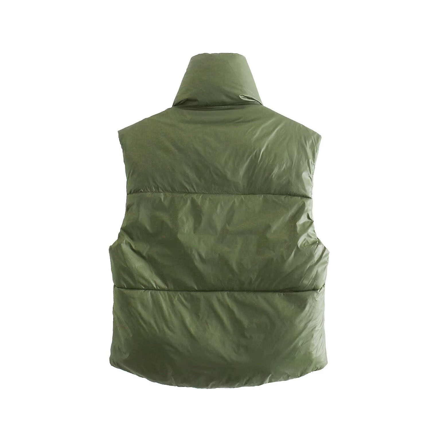 Chaleco acolchado reversible de algodón - Chaqueta sin mangas elegante para mujer KUN-00003