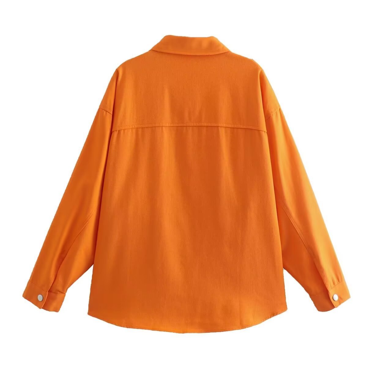 Veste en jean orange oversize, style décontracté chic KUN-00162