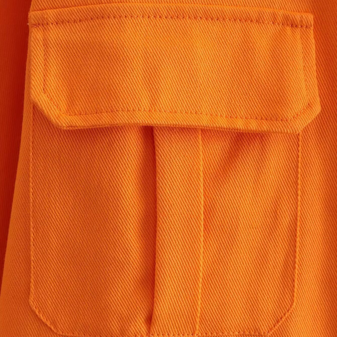 Veste en jean orange oversize, style décontracté chic KUN-00162