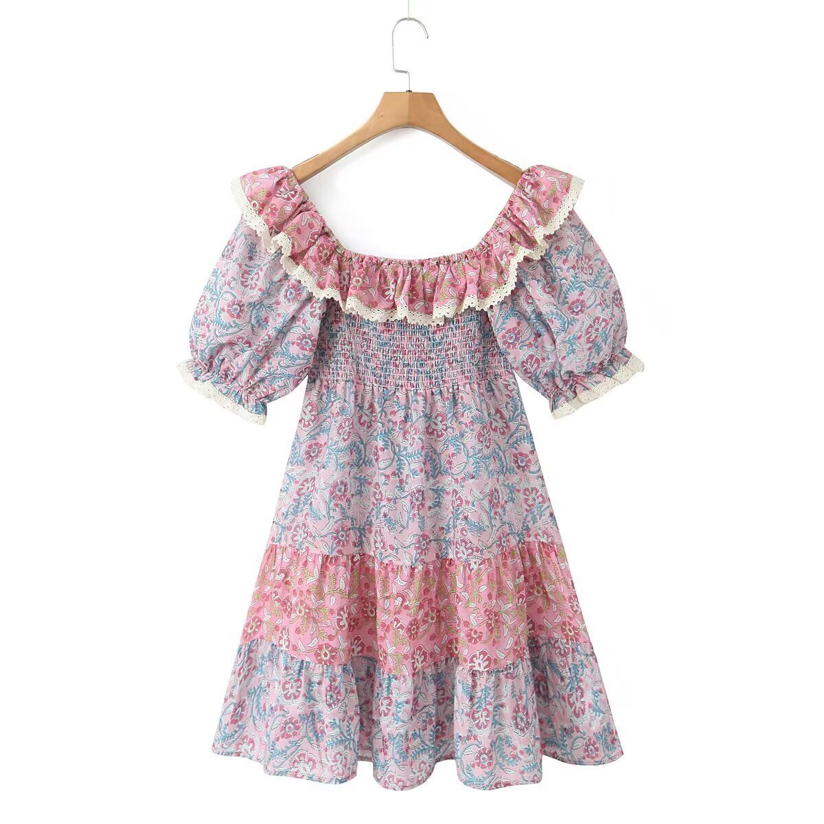 Floral Lace Dress - Chic European Style Casual Women's Dress KUN-00122