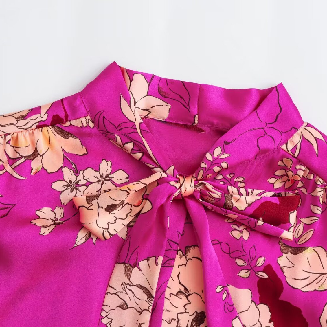 Silk Print Blouse - European Chic Fashion Top KUN-00022