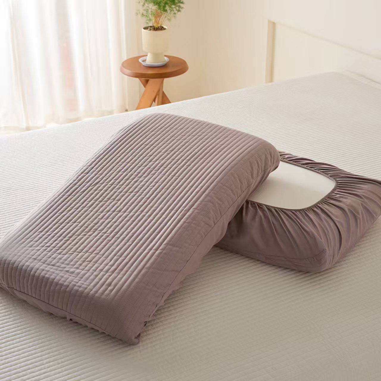 Universal Quilted Super Soft Cotton Pillowcase 2-Piece Set - Travel Hygiene Cover