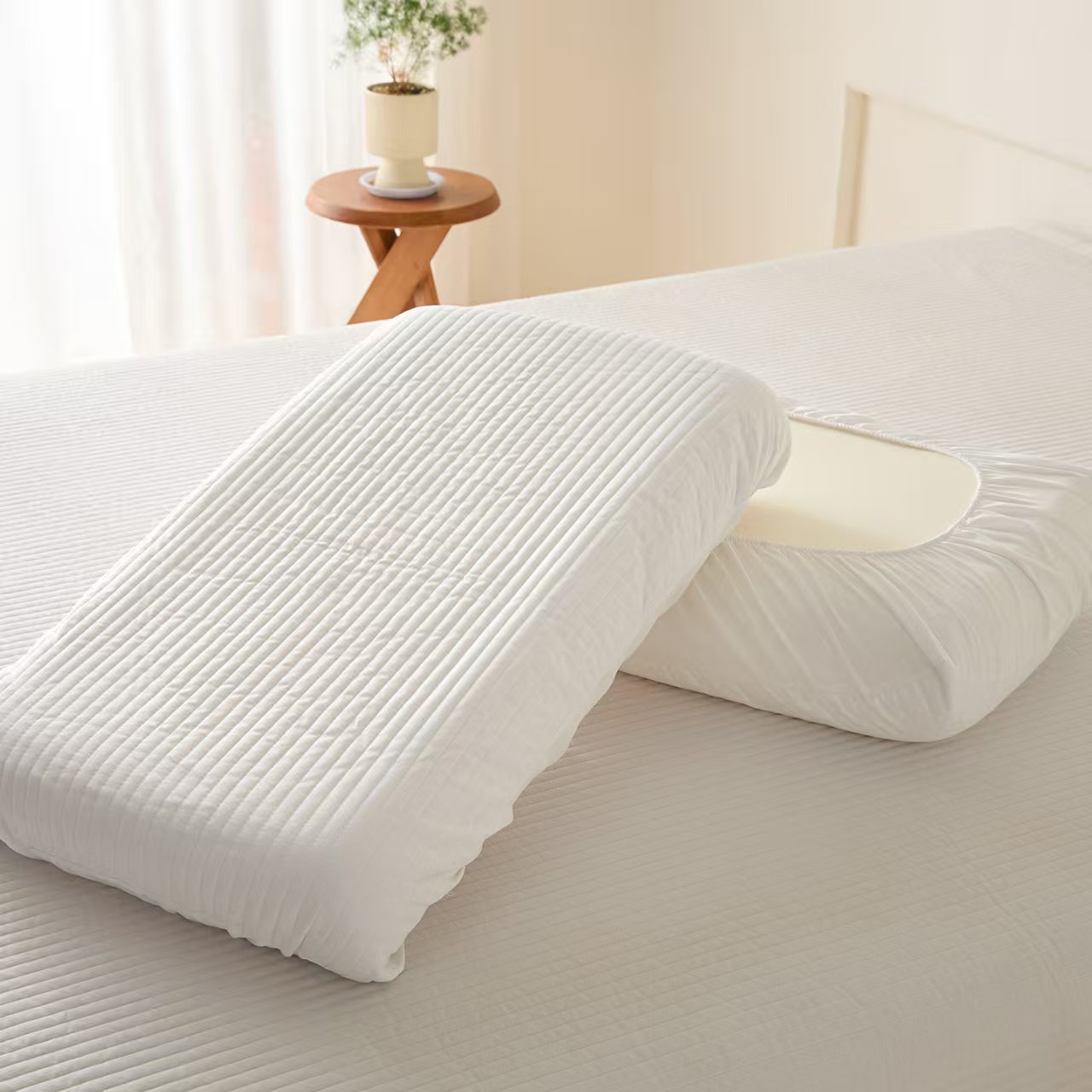 Universal Quilted Super Soft Cotton Pillowcase 2-Piece Set - Travel Hygiene Cover