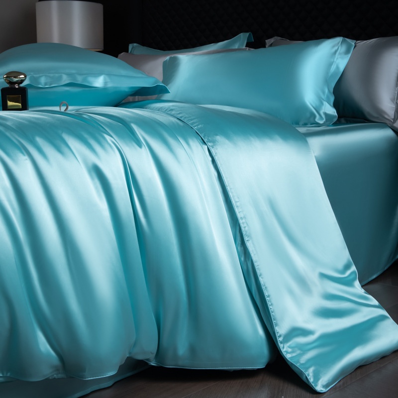 Luxury Mulberry Silk 3-Piece Bedding - Premium Soft Satin Duvet Cover & Pillowcase Set