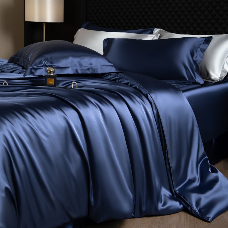 Luxury Mulberry Silk 3-Piece Bedding - Premium Soft Satin Duvet Cover & Pillowcase Set