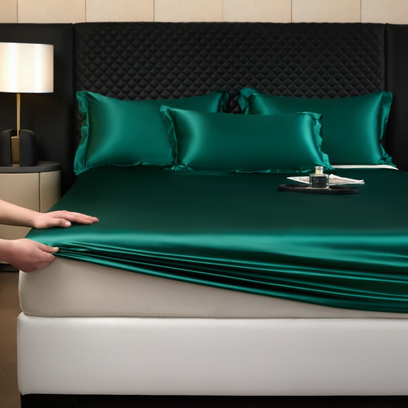 Mulberrry Silk Fitted 3-Piece Sheet Set - Premium Bed Sheet & Pillowcase Set