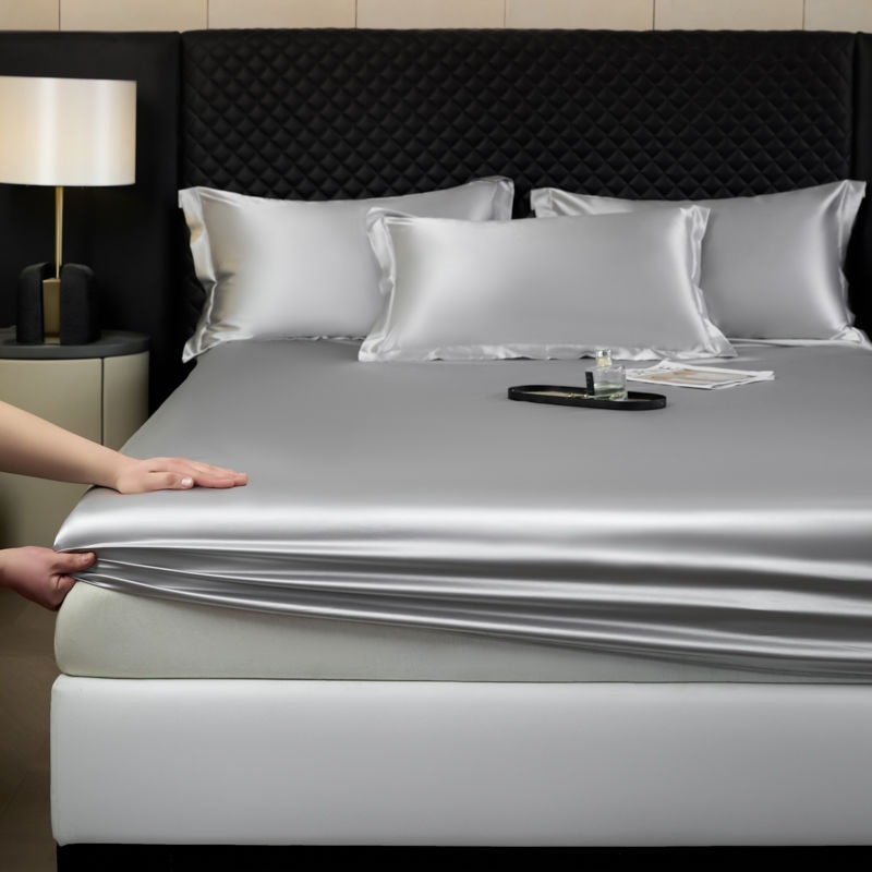 Mulberrry Silk Fitted 3-Piece Sheet Set - Premium Bed Sheet & Pillowcase Set