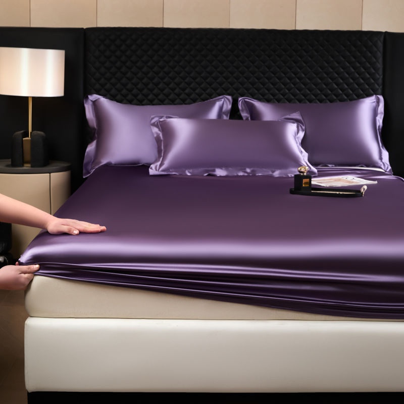 Mulberrry Silk Fitted 3-Piece Sheet Set - Premium Bed Sheet & Pillowcase Set