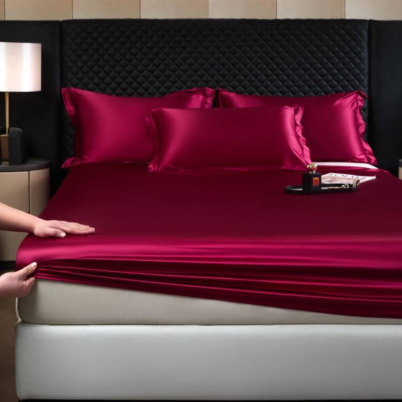 Mulberrry Silk Fitted 3-Piece Sheet Set - Premium Bed Sheet & Pillowcase Set