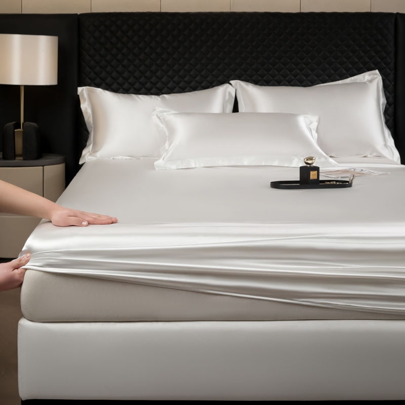Mulberrry Silk Fitted 3-Piece Sheet Set - Premium Bed Sheet & Pillowcase Set