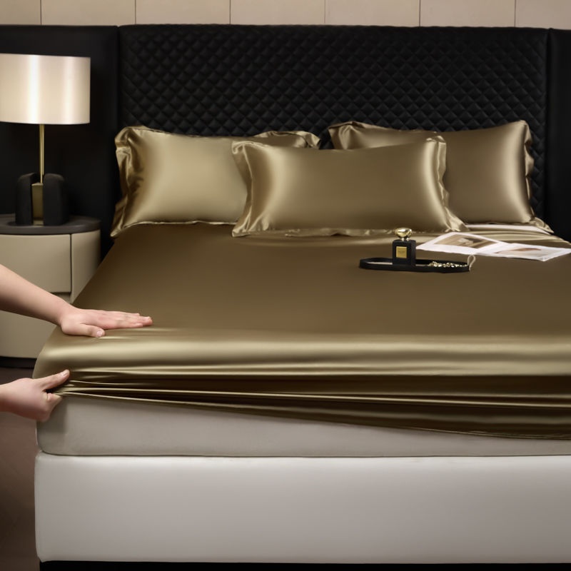 Mulberrry Silk Fitted 3-Piece Sheet Set - Premium Bed Sheet & Pillowcase Set