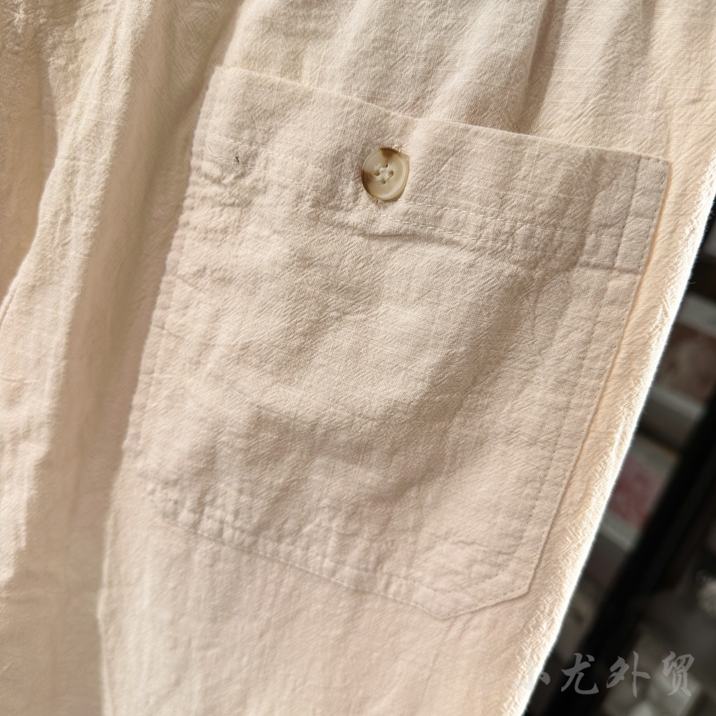 Pantaloni da jogging da uomo in misto cotone/lino - Pantaloni casual con elastico in vita