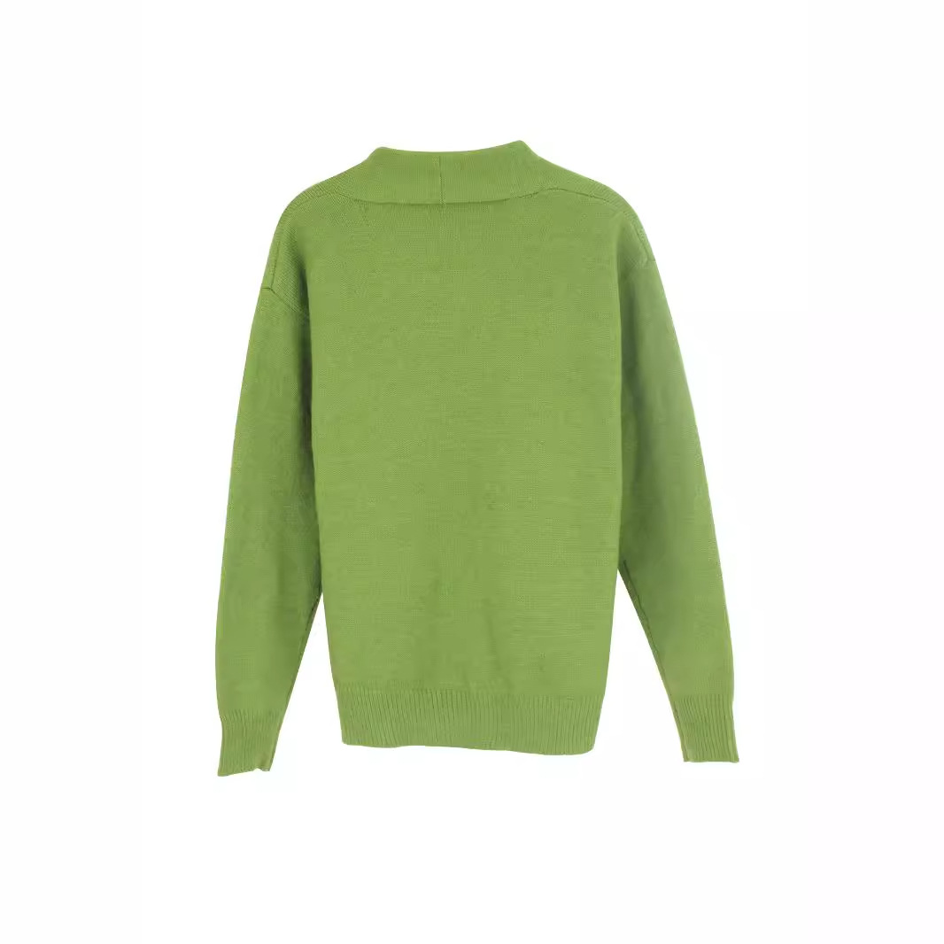 Cotton Knit Cardigan Women Long Sleeve Solid Color SSU-00106