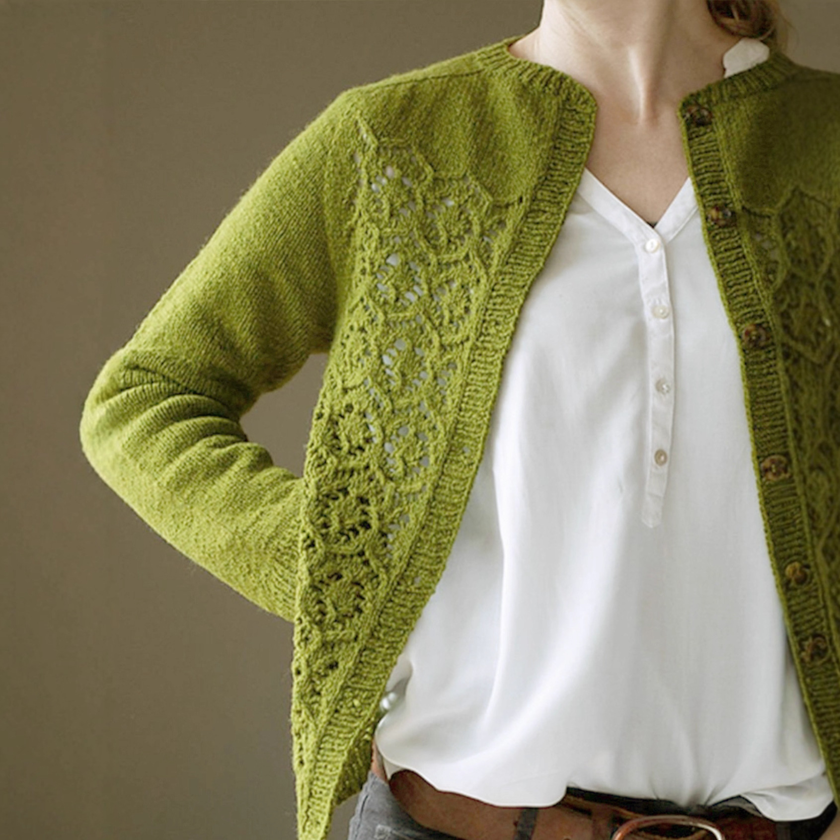 Knitted Cardigan Women's Open Front Lightweight Spring Autumn SSU-00094